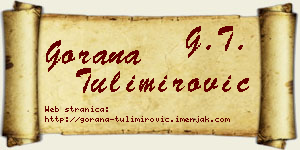Gorana Tulimirović vizit kartica
